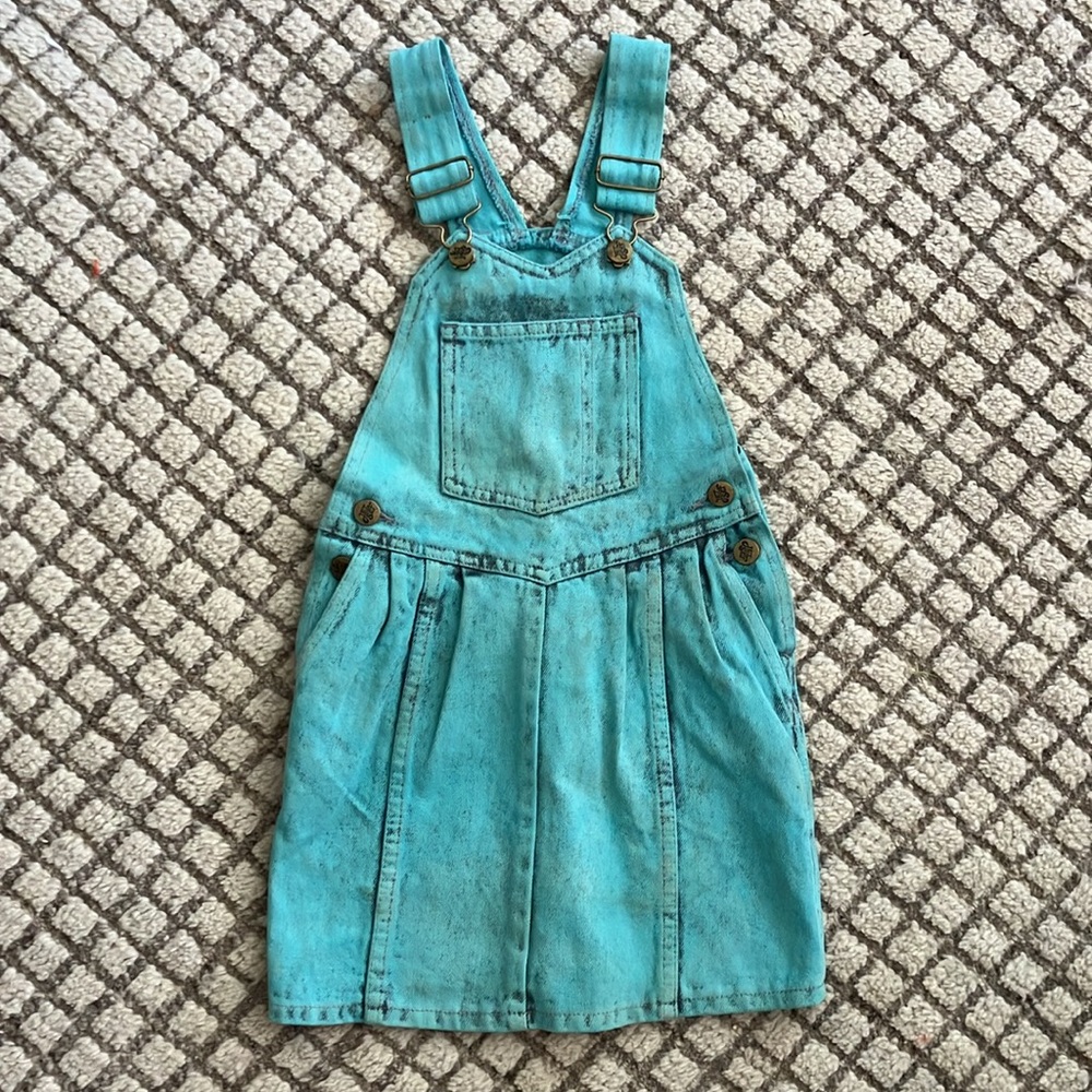 Vintage Teal Acid Wash Denim Jumper
